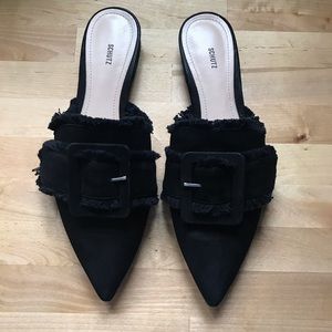 Schutz Mileni Pointy Toe Mule Black Size 8.5